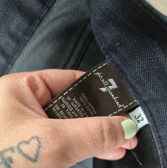 7 for Mankind | Standard dark indigo wash button-fly straight leg jeans MENS 32 - Picture 7 of 12